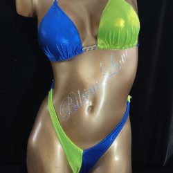 Blue/ Neon green with chains Practise bikini