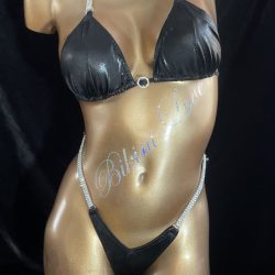Black shine with connectors Practise bikini