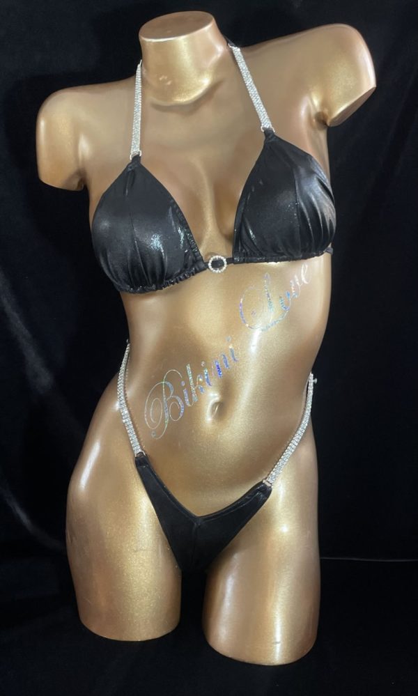 Black shine with connectors Practise bikini