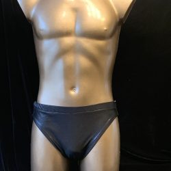 Black wet look physique trunks Normal side  28-30 Waist