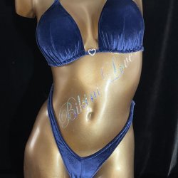 Blue velvet practise bikini