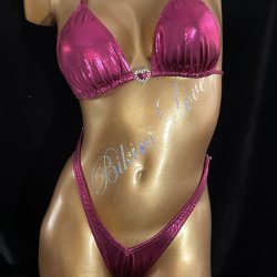 Dark pink shine practise bikini