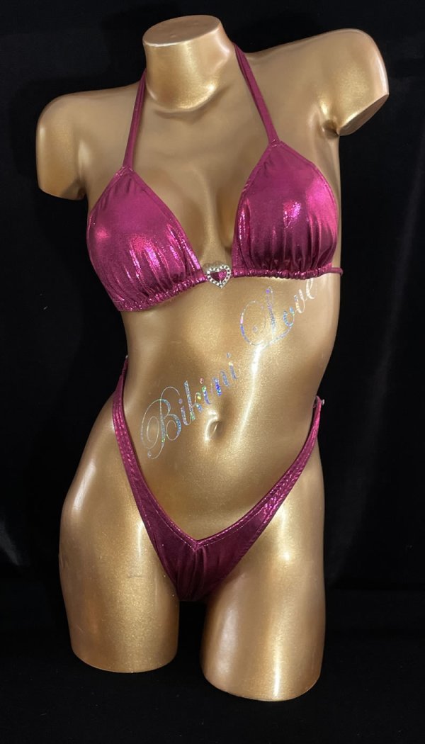 Dark pink shine practise bikini