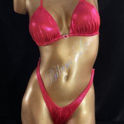 Red shine practise bikini