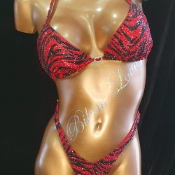 Zebra Red Pro Bum Bikini