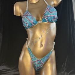 Teal Diamond Pro Bikini